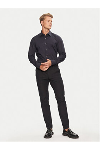 BOSS Ανδρικό Πουκάμισο 50527198 Μπλε Σκούρο Μπλε