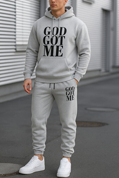 CLASSY.MODA Set de trening unisex cu 3 fire – Hanorac cu buzunar cangur, cu t...