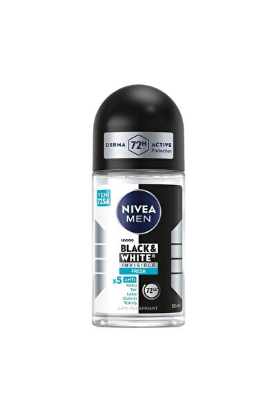 NIVEA Men Erkek Roll On Deodorant Black&White Fresh 50 ml