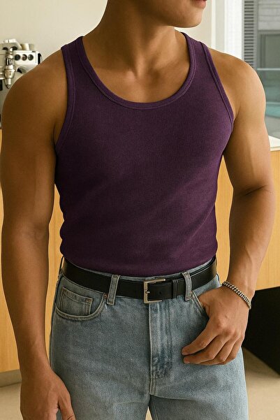 khalif Erkek Halter Yaka Sporcu Likralı Atlet