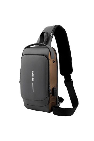 Axroad Mall Men's Shoulder Bag, Cross-body Bag with USB Charging Port, Anti-theft Buckle, Adjustable