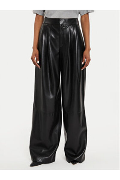 BOSS Γυναικείο Παντελόνι από Δέρμα 50518463 Μαύρο