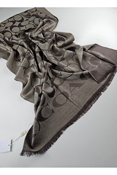 Webinay Home C Desen A Kalite Çift Taraflı Yün İpek Şal Orjinal Yün Şal Silk Scarfs Hijab Uzun Etiket