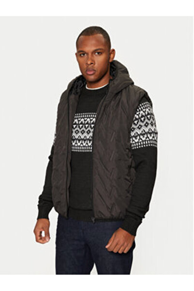 Brave Soul Ανδρικό Γιλέκο Γκρι BRAVE SOUL-MJK-INFERNO DARK CHARCOAL