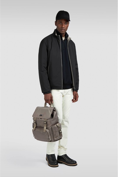 PAUL&SHARK Men's Regular Fit 100% Wool Long Sleeve Half Zip Knitwear Black Knitwear 15311131-011