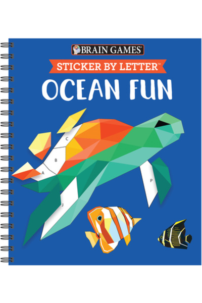 Pubn Intl Brain Games - Sticker by Letter: Ocean Fun (Sticker Puzzles - Kids Activity Book) [With Sticker(s)]