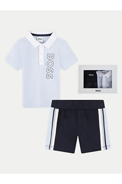 BOSS Σετ πόλο και σορτς για αγόρια J50785 Μπλε