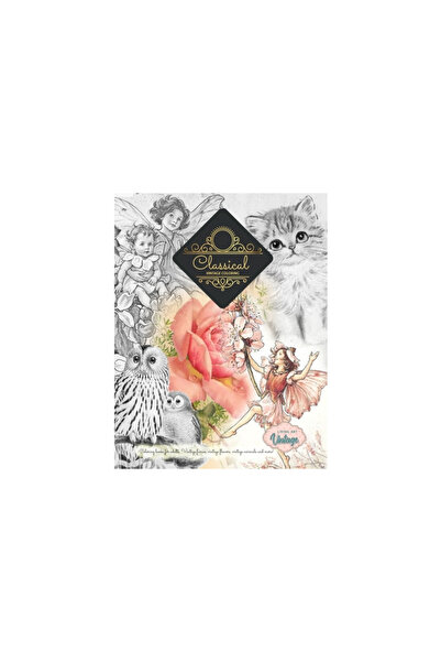 Vibrant Books Title: GREYSCALE Vintage coloring books ... Fairies, flowers, a...