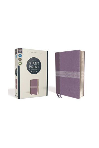 Zondervan Niv, Giant Print Compact Bible, Leathersoft, Purple, Red Letter Edi...
