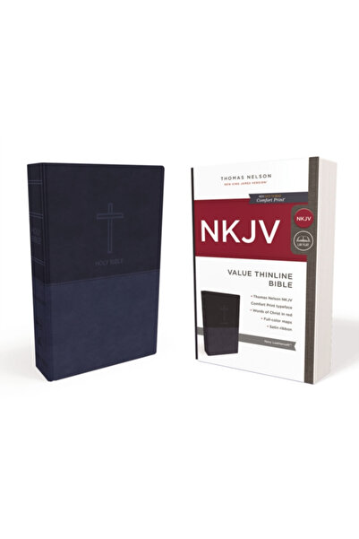 Nelsonword Pub Group NKJV, Value Thinline Bible, Standard Print, Imitation Leather, Blue, Red Letter Edition