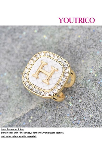 Youtrico Luxury Silk Scarf Buckle - High-End Elegant Accessory for Women