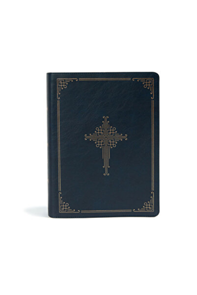 Holman Bibles CSB Ancient Faith Study Bible, Navy Leathertouch