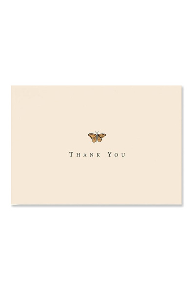 Peter Pauper Press Gold Butterfly Thank You Notes