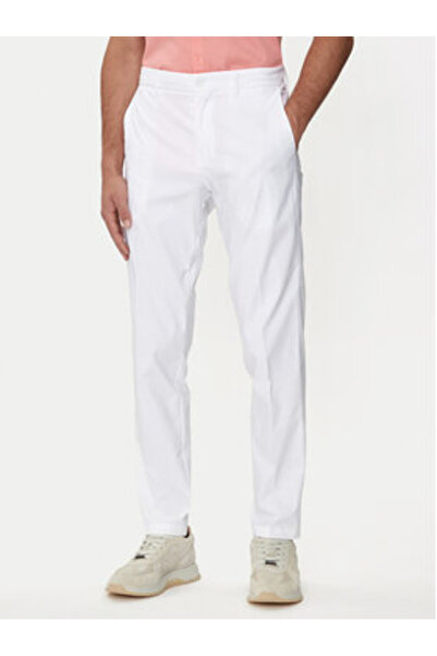 BOSS Ανδρικά παντελόνια chino 50495488 Λευκά