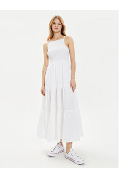 Brave Soul Γυναικείο Φόρεμα Καλοκαιριού LDRW-659MIAWH Λευκό