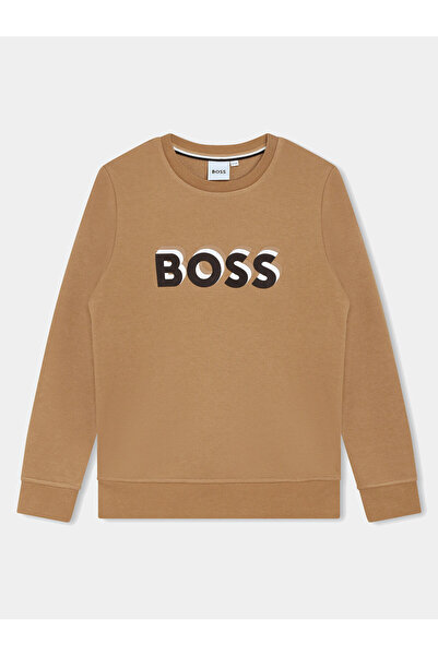 BOSS Φούτερ για αγόρια J50717 D Μπεζ