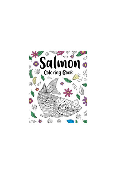 Blurb Inc Salmon Coloring Book: Stress Relief Salmonidae Zentangle Picture, F...