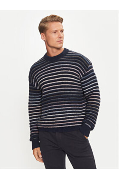 BOSS Ανδρικό Πουλόβερ 50523580 Μπλε Σκούρο Μπλε