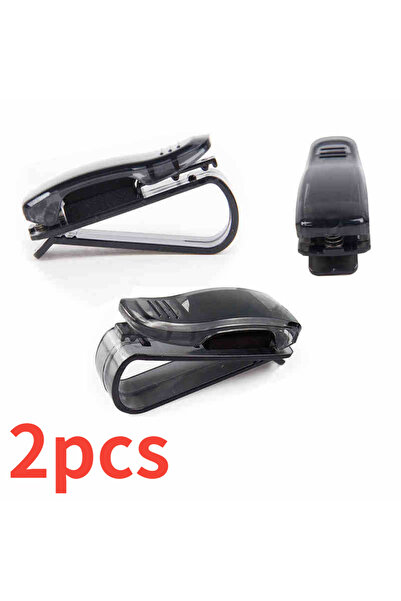 choice2 حافظة نظارات سيارة سوداء 02 قطعتين، واقي شمس للسيارة، حامل نظارات، مش...