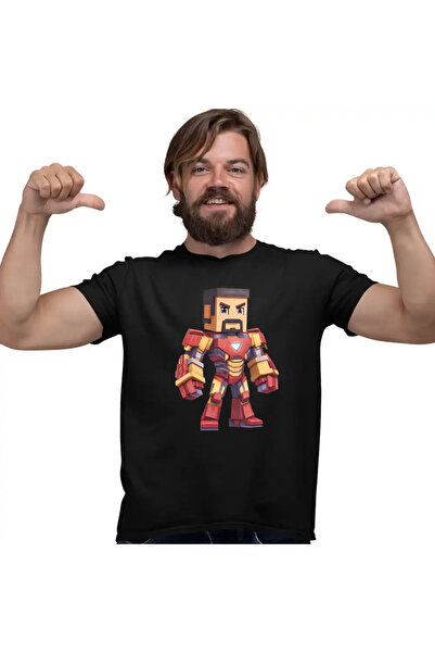 OEM Ανδρικό μπλουζάκι Minecraft Iron Man Roblox
