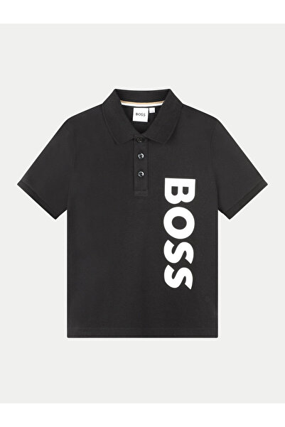 BOSS Πόλο για αγόρια J50703 S Μαύρο