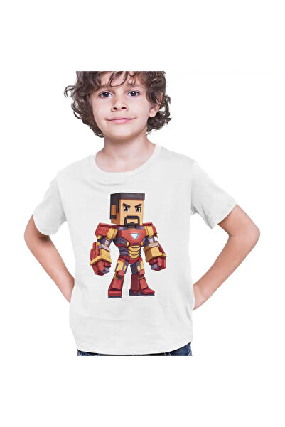 OEM Tricou Copii Baieti Minecraft Iron Man Roblox