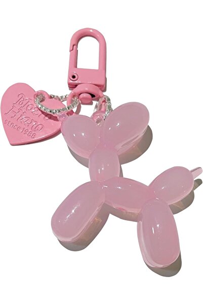 KASTWAVE سلسلة مفاتيح بتصميم كلب على شكل بالون جيلي للنساء