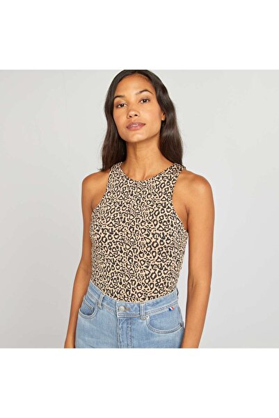 KIABI Leopard print bodysuit BROWN