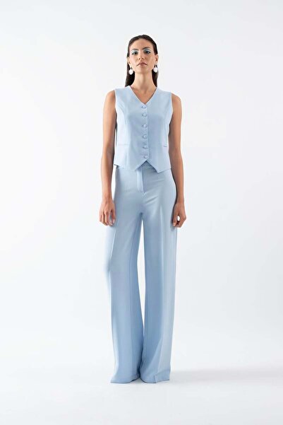 Spazio Diamante Rahat Kesim Bol Paça Pantolon MAVİ