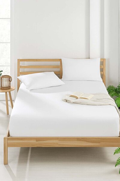 Rivaİstanbul White Double Size 100% Cotton Flat Sheet