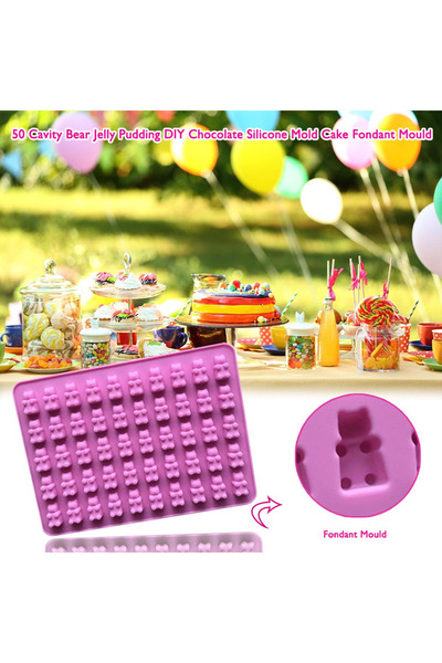 G Glixicom Forma de Silicon pentru 50 de Jeleuri Ursuleti 19 x 14 cm G Glixicom®