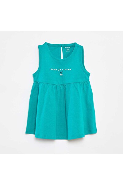 KIABI Printed strappy dress GREEN