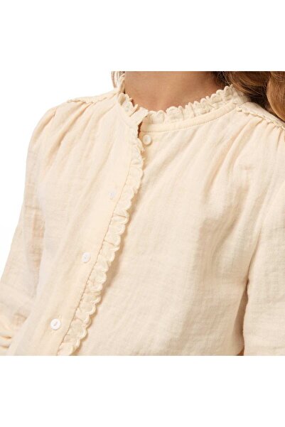 KIABI Cotton gauze blouse WHITE