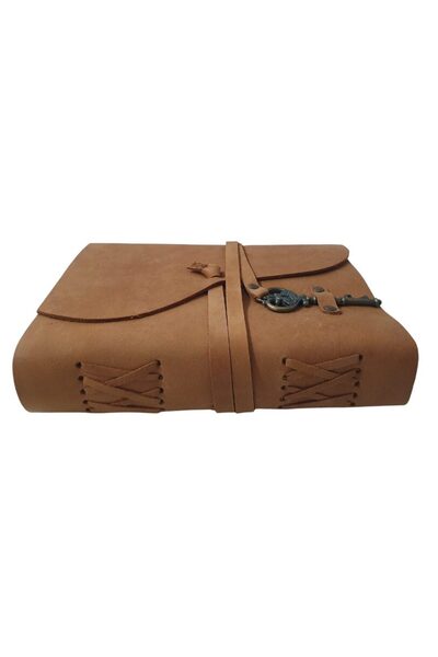 OEM LEATHER JOURNAL | Handmade in India | Gratitude Journal with Key | 20 x 16 cm