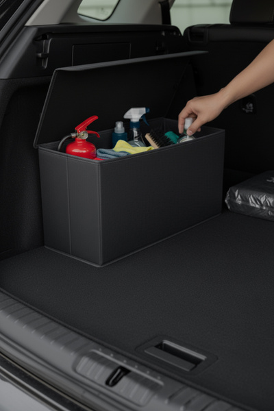 PH Prendi Home Araba Bagaj Çantası – Oto Bagaj Organizer Kapaklı Cırtlı Düzen...