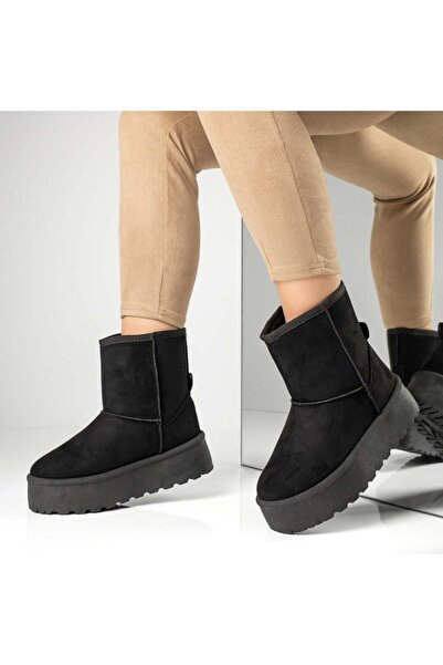 BMoD Ghete de damă din piele întoarsă neagră, stil UG, MOD12269