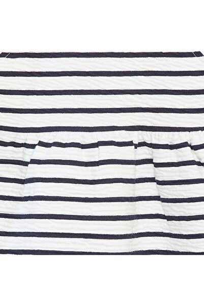 KIABI Sleeveless patterned crinkle-knit dress WHITE