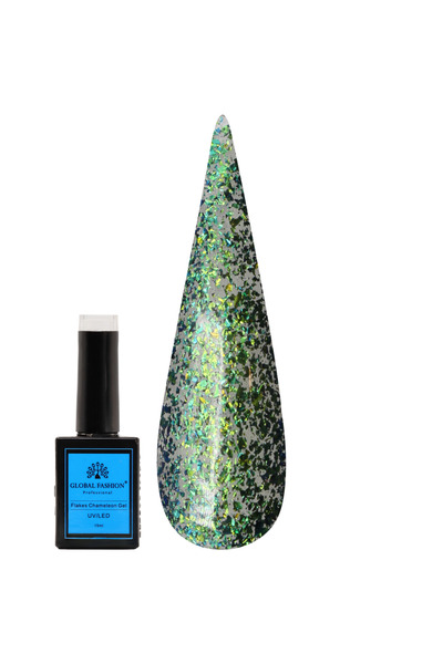 global fashion طلاء أظافر جل فليكس تشاميليون ١٥ مل - جل قابل للغسل بالأشعة فو...