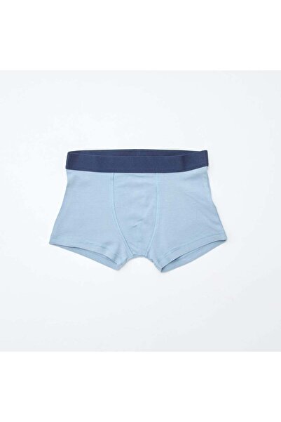 KIABI Pack of 5 pairs of plain and printed boxer shorts BLUE