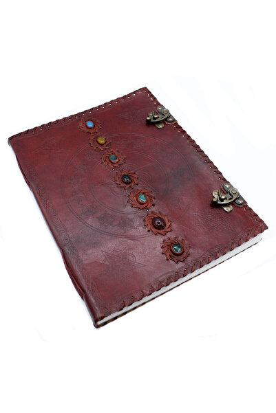 OEM Leather Journal | Handmade in India | "Magic of Crystals" | 33 × 25 × 2.5 cm