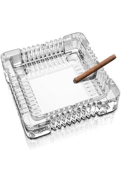 ORCHID منفضة سجائر زجاجية مربعة YG1016