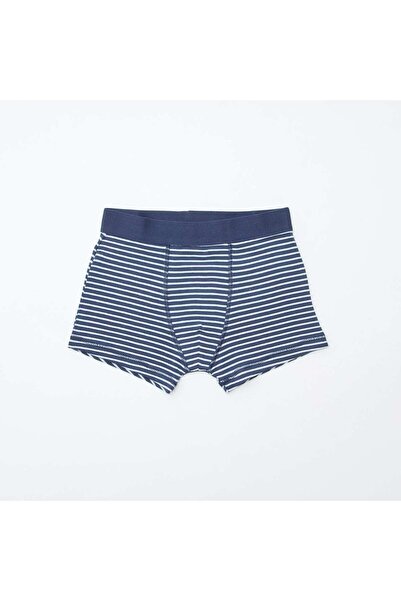 KIABI Pack of 5 pairs of plain and printed boxer shorts BLUE