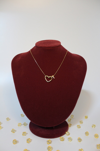 Genel Markalar Gold T harfli büyük kalpli çelik kolye