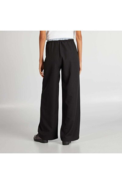 KIABI Wide-leg trousers with visible boxer waistband effect GREY