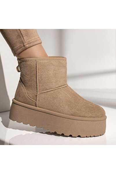 Modlet.ro Ghete bej pentru femei, stil UG, MOD12533