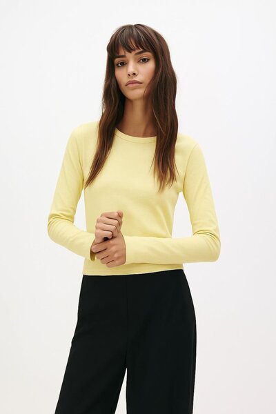 HAKKE Finger Interlocking Flat Ribbed Sweat