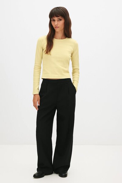 HAKKE Finger Interlocking Flat Ribbed Sweat