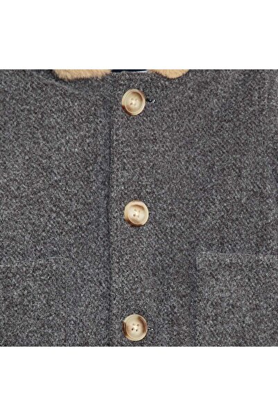 KIABI Coat with soft hood GREY