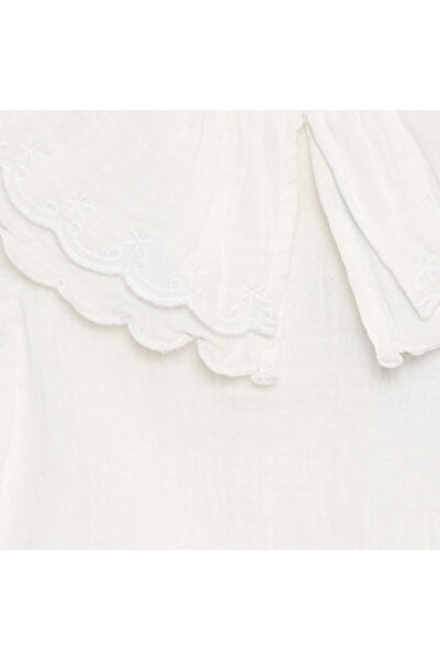 KIABI Cotton gauze blouse WHITE