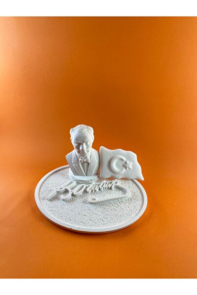 BEMİSA Atatürk İmza Duvara Asılabilir Atatürk Büst Türk Bayrağı 3lü Set Dekorotif Ev Dizayn